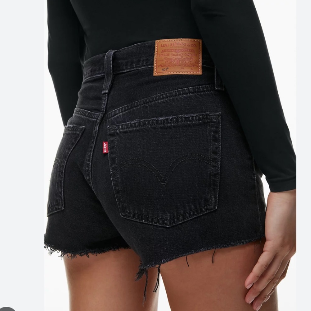 Aritzia Levi 501 Black Shorts